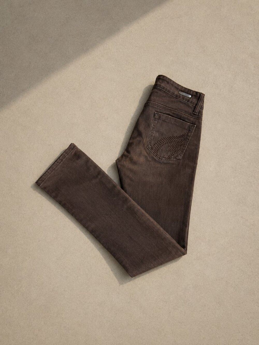 Steadiness Brown Low Rise Skinny Jeans Y2K Stretch Denim